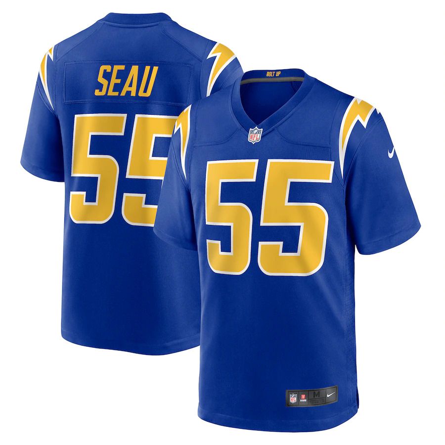 Men Los Angeles Chargers 55 Junior Seau Nike Royal Retired Player Alternate Game NFL Jersey
